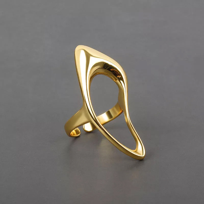ICHORS Molten Fluid Contemporary jewelry Irregular Hollow Ring