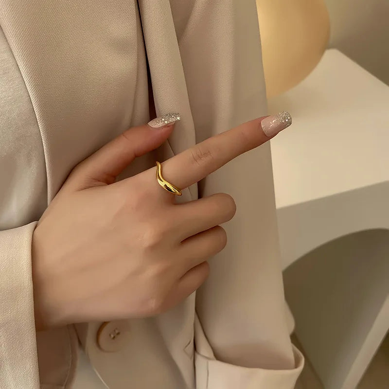 ichors Molten Fluid Contemporary jewelry Classic Wave Ring