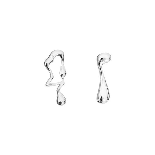 Mercury Irregular Asymmetrical Earrings Set