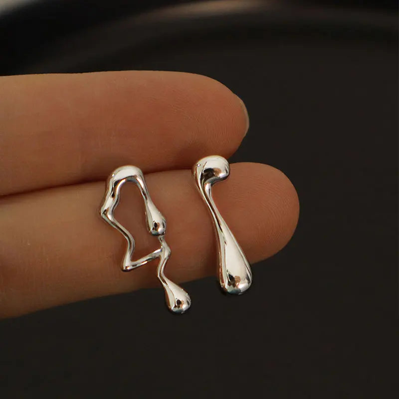 Mercury Irregular Asymmetrical Earrings Set