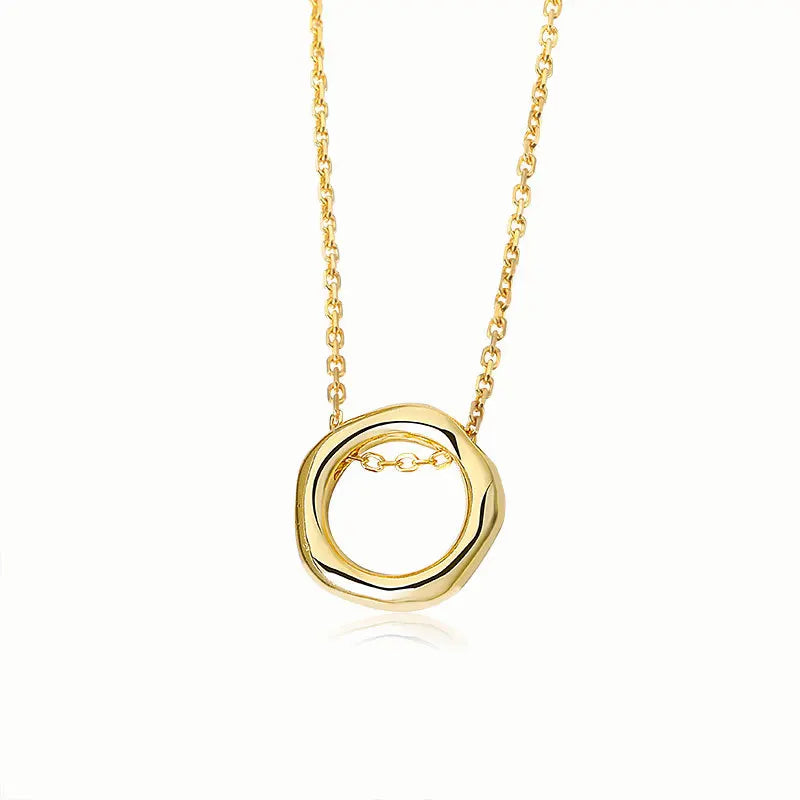 Irregular Hoop Shape Pendant Necklaces