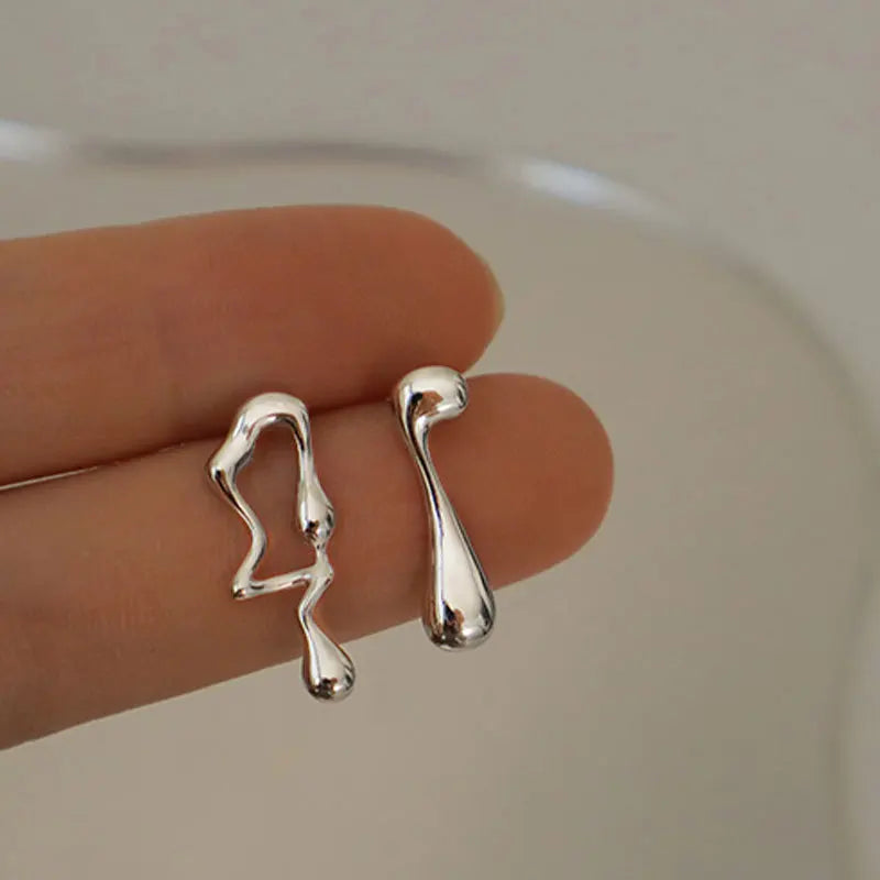 Mercury Irregular Asymmetrical Earrings Set