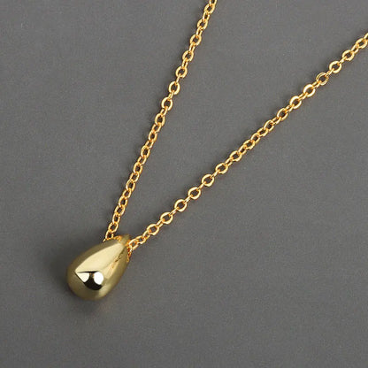 Simple Water Drop Pendant Necklace