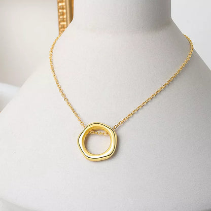 Irregular Hoop Shape Pendant Necklaces