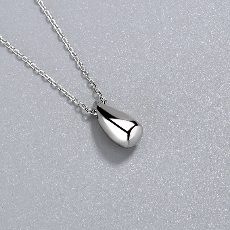 Simple Water Drop Pendant Necklace