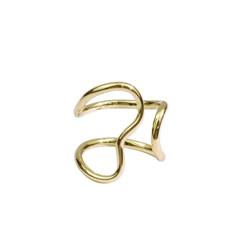 ICHORS Molten Fluid Contemporary jewelry IIrregular Curve Ring