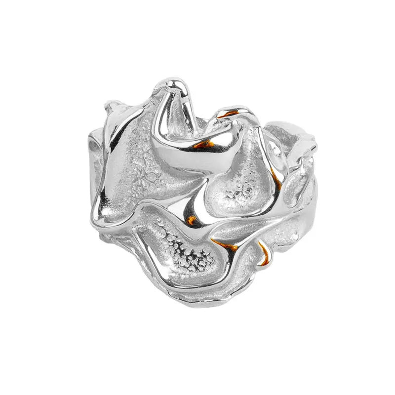 ICHORS Molten Fluid Contemporary jewelry Irregular Flow Ring