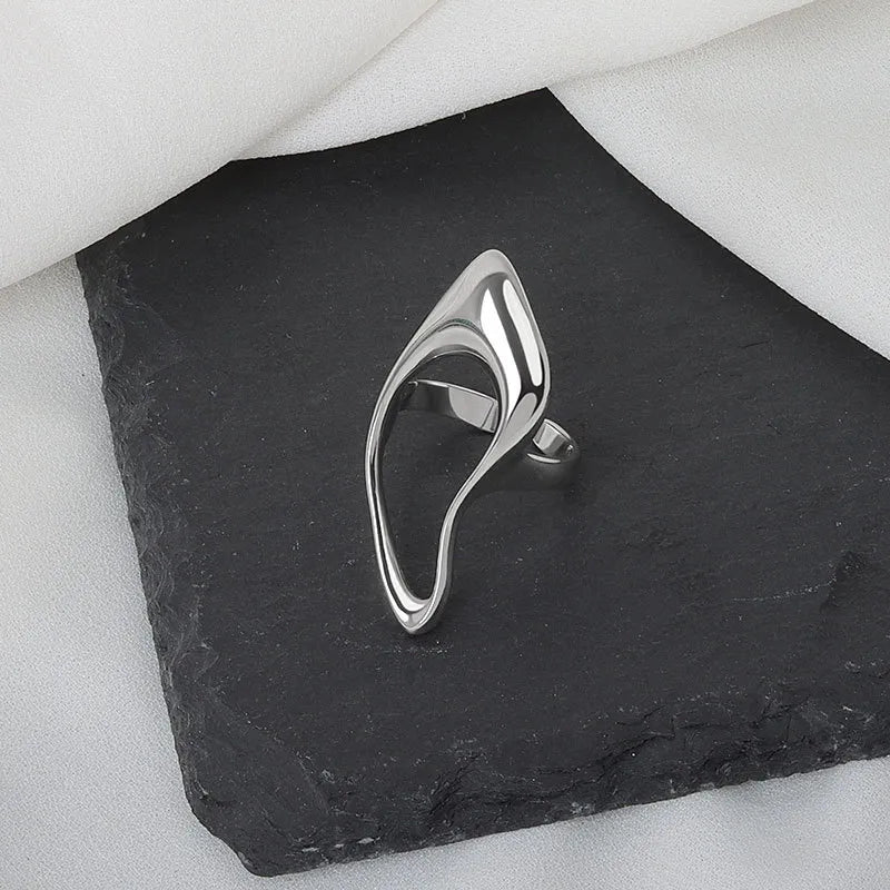 ICHORS Molten Fluid Contemporary jewelry Irregular Hollow Ring