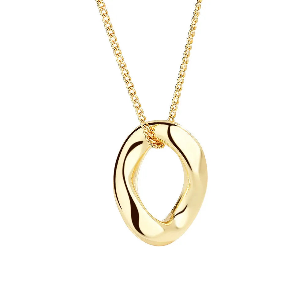 ICHORS Molten Fluid Contemporary jewelry Irregular Hoop Pendent Necklace