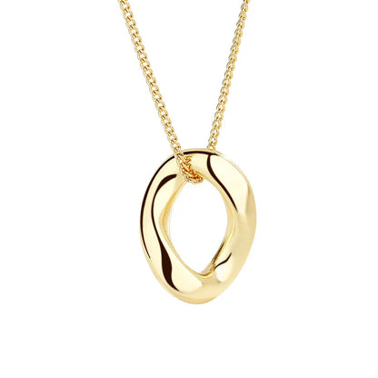 ICHORS Molten Fluid Contemporary jewelry Irregular Hoop Pendent Necklace