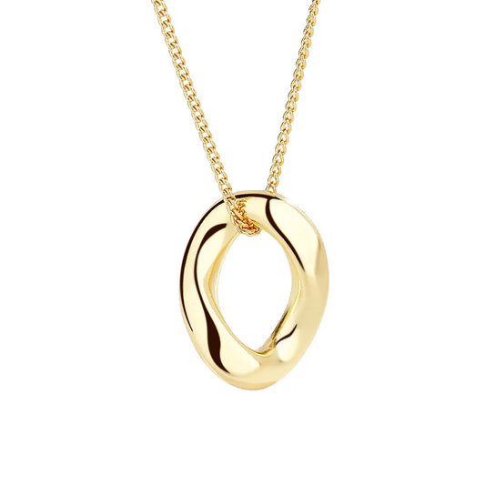 ICHORS Molten Fluid Contemporary jewelry Irregular Hoop Pendent Necklace