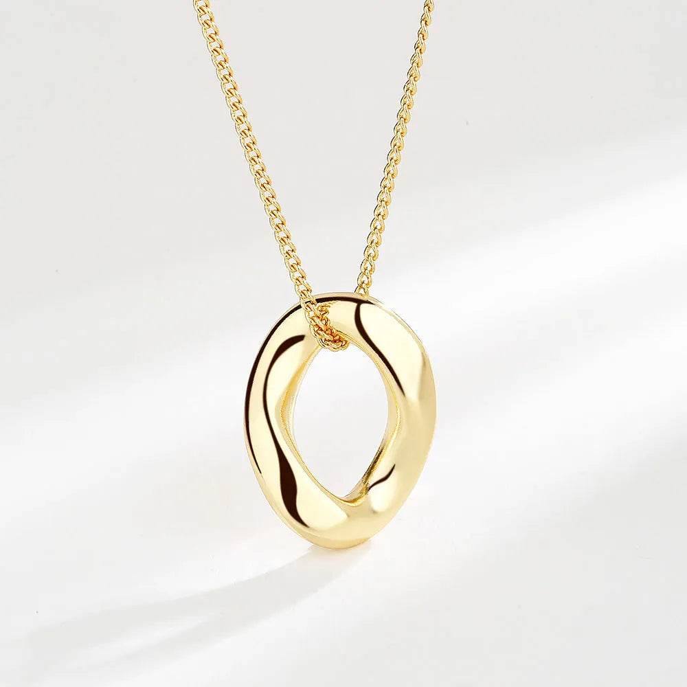 ICHORS Molten Fluid Contemporary jewelry Irregular Hoop Pendent Necklace