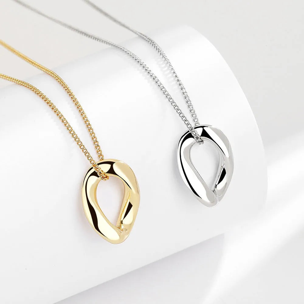 ICHORS Molten Fluid Contemporary jewelry Irregular Hoop Pendent Necklace