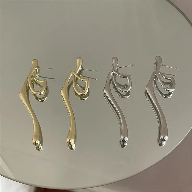 Mercury Twist Drop Dangle Earrings