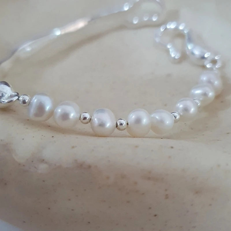 Mercury Half Pearl Beaded Bracelet