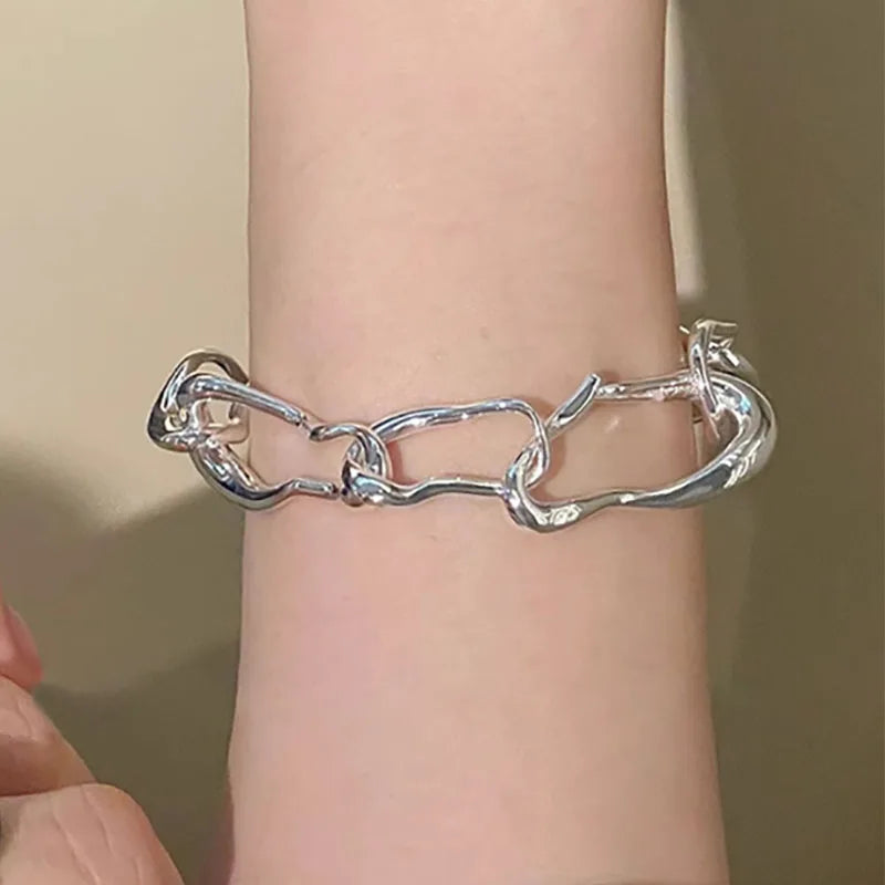 Irregular Molten Chain Bracelet