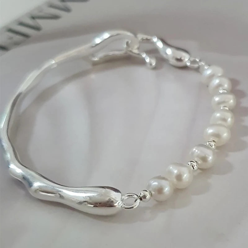 Mercury Half Pearl Beaded Bracelet