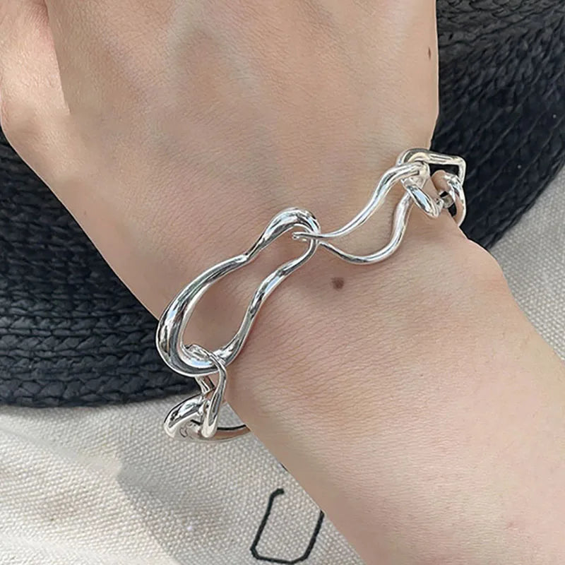 Irregular Molten Chain Bracelet