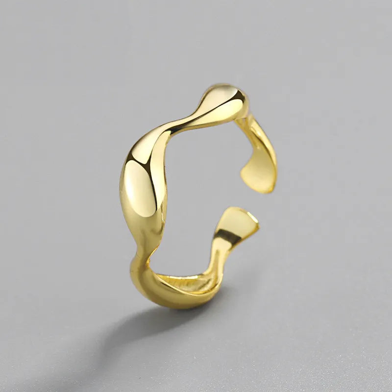 ichors Molten Fluid Contemporary jewelry Classic Wave Open Ring