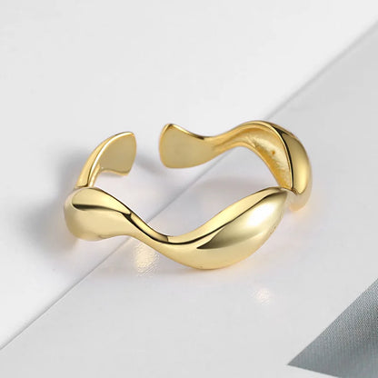 ichors Molten Fluid Contemporary jewelry Classic Wave Open Ring