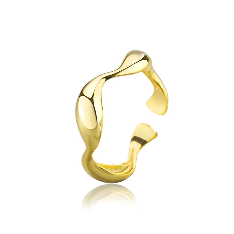 ichors Molten Fluid Contemporary jewelry Classic Wave Open Ring